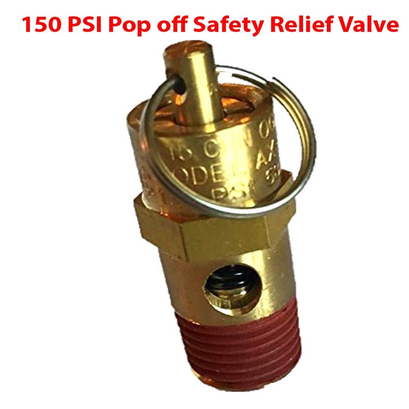 ALL Tool Depot New 1/4" NPT 150 PSI 58 SCFM Air Compressor Relief Pressure Safety Valve, Tank Pop Off - Image 2